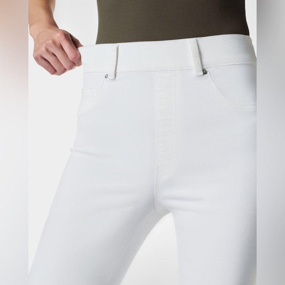 SPANX Women's Crisp White Ankle Skinny Jeans - Large Petite - Picture 5 of 15